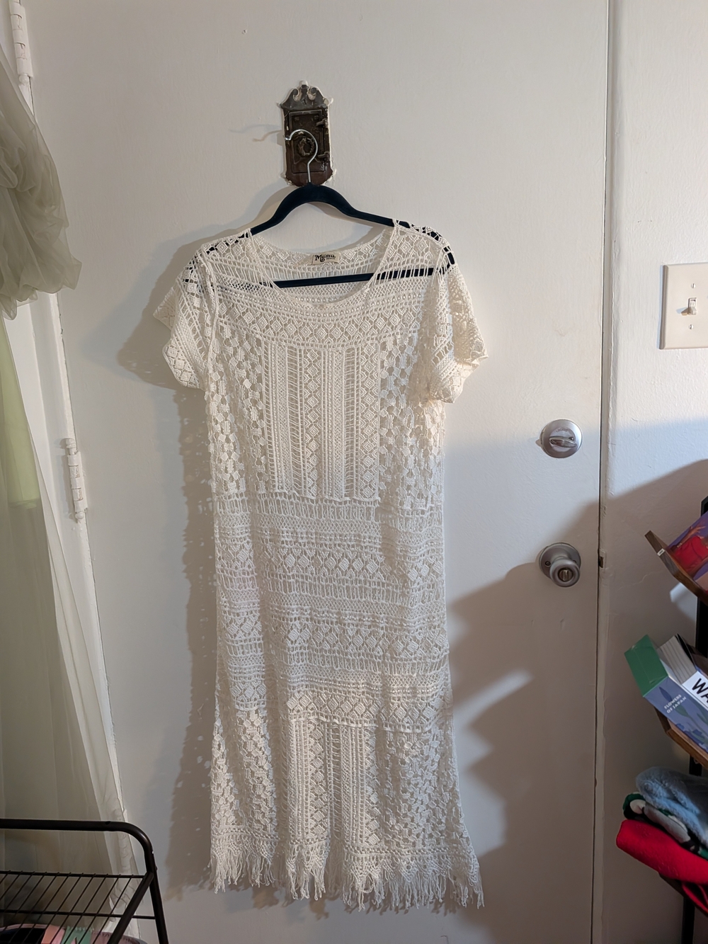 Show Me Your MuMu Ivory Crochet Maxi Dress